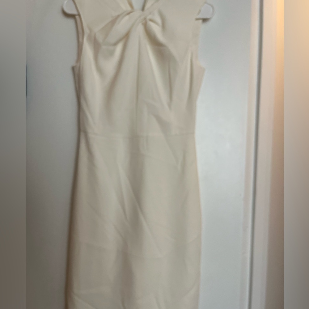 NWT Club Monaco Cream Strapless Sheath Dress Sweetheart Neckline